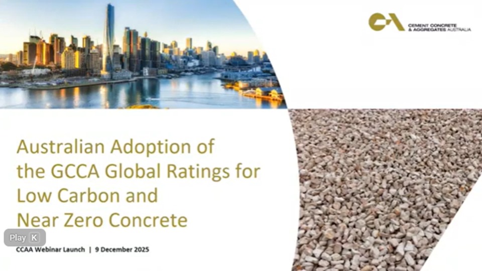 Australian Adoption of GCCA Global Ratings for Low-Carbon Concrete